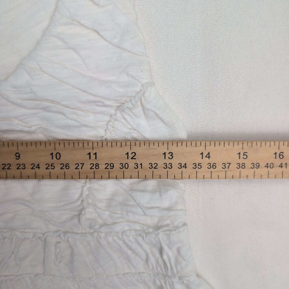 Rio Rao White Ruched Scoop-Neck Tank Top S - Picture 12 of 12